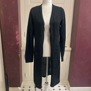 Peruvian Link 100% Alpaca Collection Size S/M Charcoal Black Cardigan Sweater